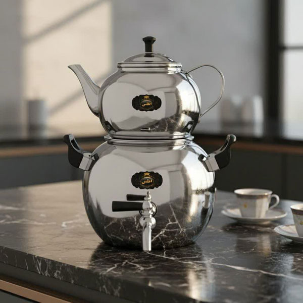 کتری استیل سایز 4 و قوری